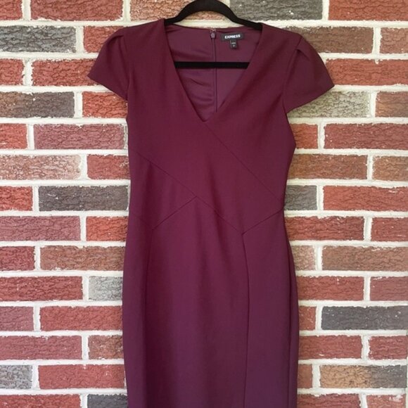Maroon Express Dress. Size is a small. - Picture 1 of 2